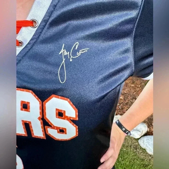 NFL Chicago Bears #6 Jay Cutler Signature Satin Jersey Fitted Woman’s 2012 - Picture 9 of 11